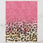 Glam Pink Glitzer Leopard Muster Flyer<br><div class="desc">Niedliche, gürtelige Blasen-Kaugummi rosa Imitate Glitzer Leopardenmuster Tiermuster, leuchtende Sterne, Mode, Glitzern, phantastische glitzernde Imitate Glitzer, rosa schwarzes goldfarbenes Blatt Tiermuster, besondere Anlass, Feiern, Geparden, Katz, Tierliebhaber, wild, glamourös, einzigartig, Mode, lebendige Farben, glücklich, Hipster, beliebt, adorabel, modern, ados, ados, adorabel, ados, hübsch, künstlerisch, süß, stilvoll, Shabby Chic, Mode, phantastisch, cool,...</div>