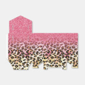 Glam Pink Glitzer Leopard Muster Geschenkschachtel (Ungefaltet)