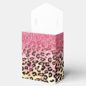 Glam Pink Glitzer Leopard Muster Geschenkschachtel (Geöffnet)