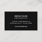 Glam pink Glitzer ombre Marble Eyelash Browbar Visitenkarte (Rückseite)