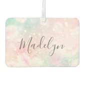 Glam Pink Glitzer Pastel Girly Pattern Autolufterfrischer (Rückseite)