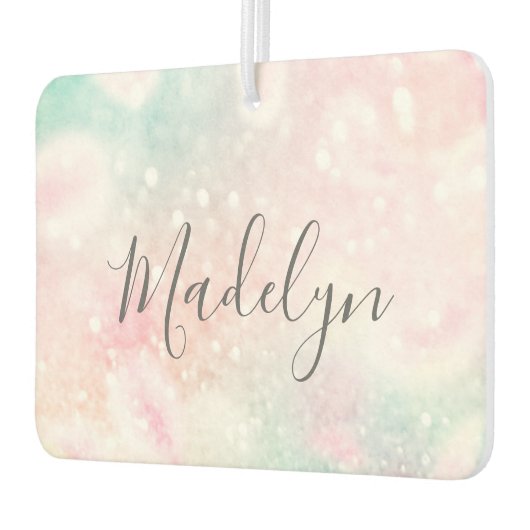 Glam Pink Glitzer Pastel Girly Pattern Autolufterfrischer (Links)