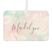 Glam Pink Glitzer Pastel Girly Pattern Autolufterfrischer (Vorderseite)