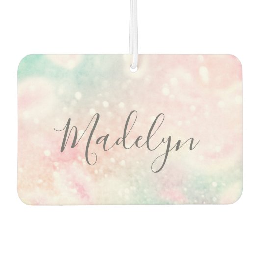 Glam Pink Glitzer Pastel Girly Pattern Autolufterfrischer (Vorderseite)