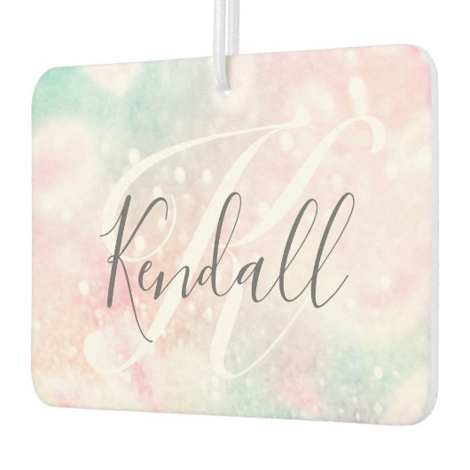 Glam Pink Glitzer Pastel Girly Pattern Autolufterfrischer (Links)