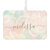 Glam Pink Glitzer Pastel Girly Pattern Autolufterfrischer (Rückseite)