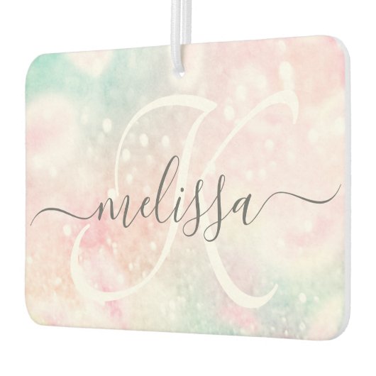 Glam Pink Glitzer Pastel Girly Pattern Autolufterfrischer (Links)