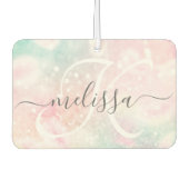 Glam Pink Glitzer Pastel Girly Pattern Autolufterfrischer (Vorderseite)