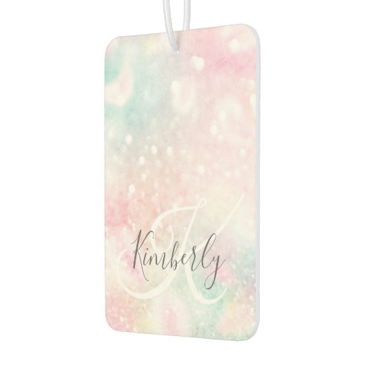 Glam Pink Glitzer Pastel Girly Pattern Autolufterfrischer (Links)