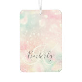 Glam Pink Glitzer Pastel Girly Pattern Autolufterfrischer (Rückseite)