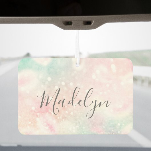 Glam Pink Glitzer Pastel Girly Pattern Autolufterfrischer