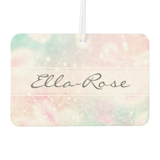 Glam Pink Glitzer Pastel Girly Pattern Autolufterfrischer (Rückseite)