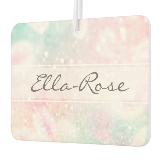 Glam Pink Glitzer Pastel Girly Pattern Autolufterfrischer (Links)