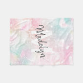 Glam Pink Glitzer Pastel Girly Pattern Fleecedecke (Vorderseite (Horizontal))