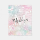 Glam Pink Glitzer Pastel Girly Pattern Fleecedecke (Vorderseite)