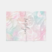 Glam Pink Glitzer Pastel Girly Pattern Fleecedecke (Vorderseite (Horizontal))