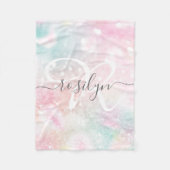 Glam Pink Glitzer Pastel Girly Pattern Fleecedecke (Vorderseite)