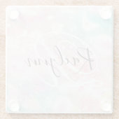 Glam Pink Glitzer Pastel Girly Pattern Glasuntersetzer (Rückseite)