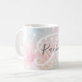 Glam Pink Glitzer Pastel Girly Pattern Kaffeetasse (Vorderseite Links)