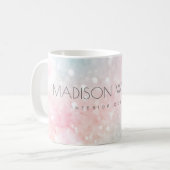 Glam Pink Glitzer Pastel Girly Pattern Kaffeetasse (Vorderseite Links)