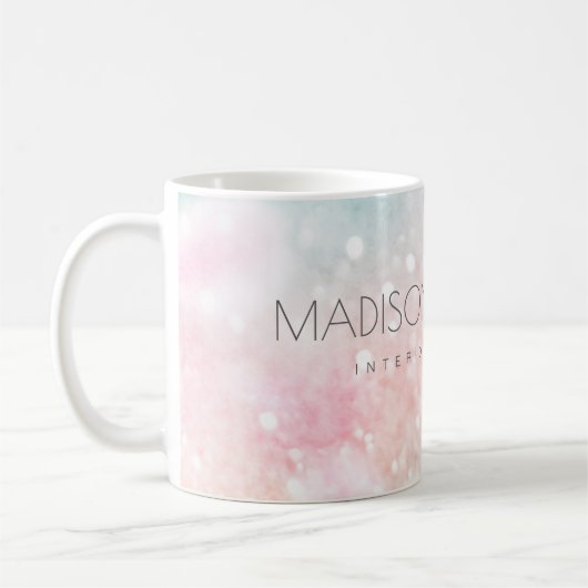 Glam Pink Glitzer Pastel Girly Pattern Kaffeetasse (Links)