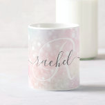 Glam Pink Glitzer Pastel Girly Pattern Kaffeetasse<br><div class="desc">Personalisieren Sie dieses hübsche rosa Glitzer-Muster einfach mit Ihrem individuelle Name und/oder Monogramm.</div>