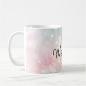 Glam Pink Glitzer Pastel Girly Pattern Kaffeetasse (Links)