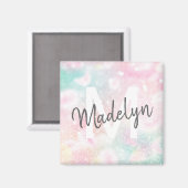 Glam Pink Glitzer Pastel Girly Pattern Magnet (Vorderseite/Rückseite)