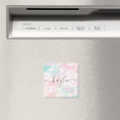 Glam Pink Glitzer Pastel Girly Pattern Magnet (In Situ (Geschirrspüler))