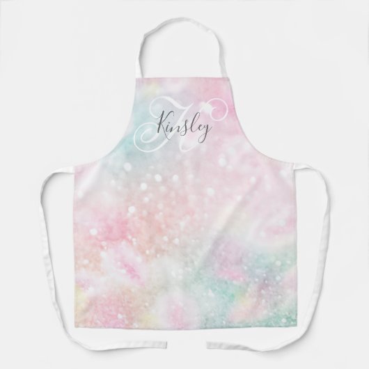 Glam Pink Glitzer Pastel Girly Pattern Schürze (Vorderseite)