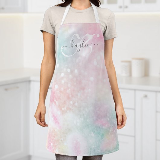 Glam Pink Glitzer Pastel Girly Pattern Schürze