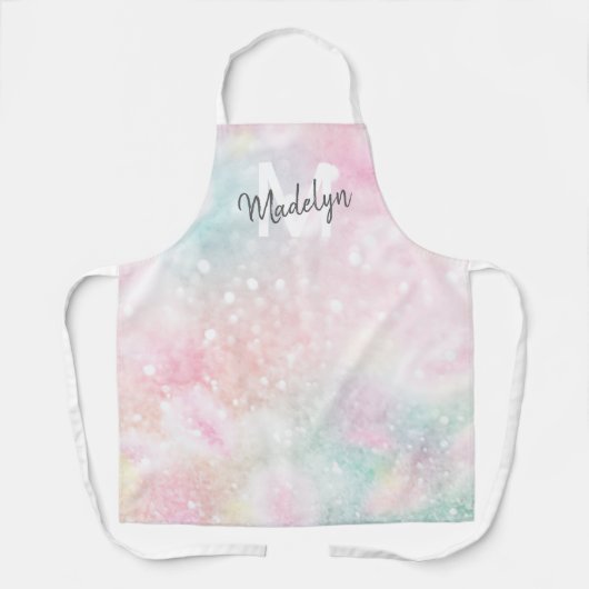Glam Pink Glitzer Pastel Girly Pattern Schürze (Vorderseite)