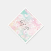 Glam Pink Glitzer Pastel Girly Pattern Serviette (Ecke)