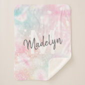 Glam Pink Glitzer Pastel Girly Pattern Sherpadecke (Vorderseite)