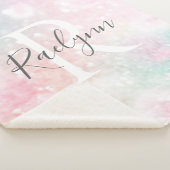 Glam Pink Glitzer Pastel Girly Pattern Sherpadecke (3/4)