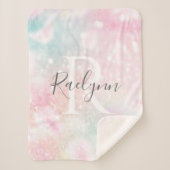 Glam Pink Glitzer Pastel Girly Pattern Sherpadecke (Vorderseite)