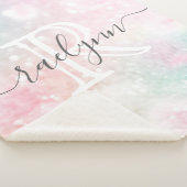 Glam Pink Glitzer Pastel Girly Pattern Sherpadecke (3/4)