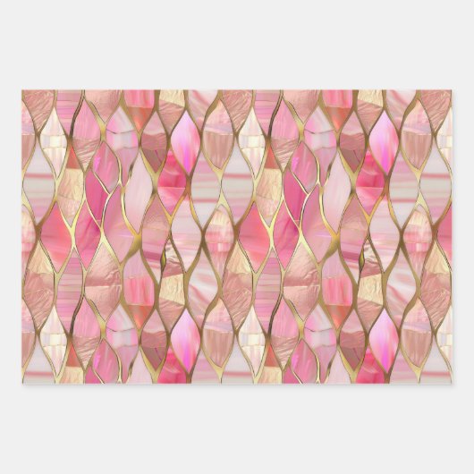 Glam Pink Glitzy Glitzer Geschenkpapier Set (Vorderseite 2)