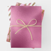 Glam Pink Glitzy Glitzer Geschenkpapier Set (Beispiel)