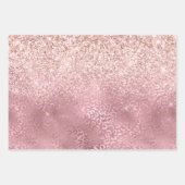 Glam Pink Glitzy Glitzer Leopard Print Geschenkpapier Set (Vorderseite)