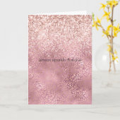 Glam Pink Glitzy Glitzer Leopard Print Karte (Gelbe Blume)