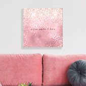 Glam Pink Glitzy Glitzer Leopard Print Leinwanddruck (Insitu (Wohnzimmer))