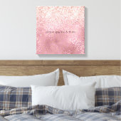 Glam Pink Glitzy Glitzer Leopard Print Leinwanddruck (Insitu (Schlafzimmer))