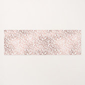 Glam Pink Glitzy Glitzer Leopard Printinspiration Yogamatte (Rückseite (Horizontal))