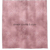 Glam Pink Glitzy Leopard Print Duschvorhang (Vorderseite)