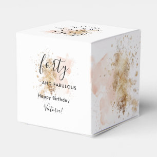 Glam Pink Gold 40 und fabelhaft 40. Geburtstag Geschenkschachtel