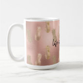 Glam Pink Gold Ananas Kaffeetasse (Links)