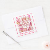 Glam Pink Gold Glitter 30. Geburtstag Sticker (Umschlag)