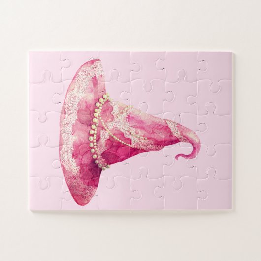 Glam Pink Hexenhut Puzzle (Horizontal)