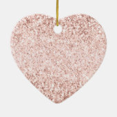 Glam Pink Kiss Lips Blush Glitzer Keramik Ornament (Hinten)